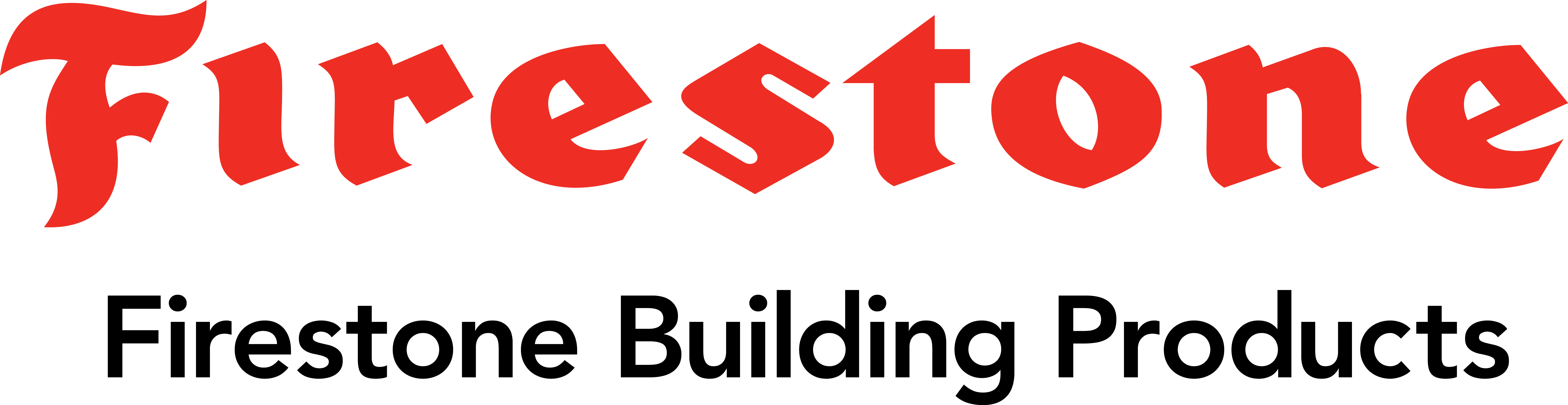 a black and red logo with the words firestone on it